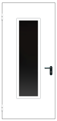Дверь техническая однопольная ДМ-1 со светопрозрачным заполнением 